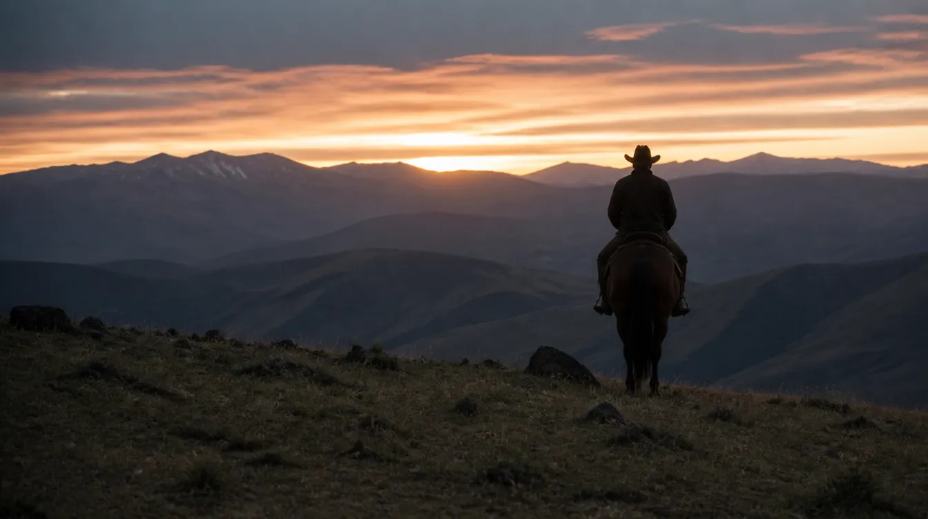 Pack horses travelling through Alberta backcountry